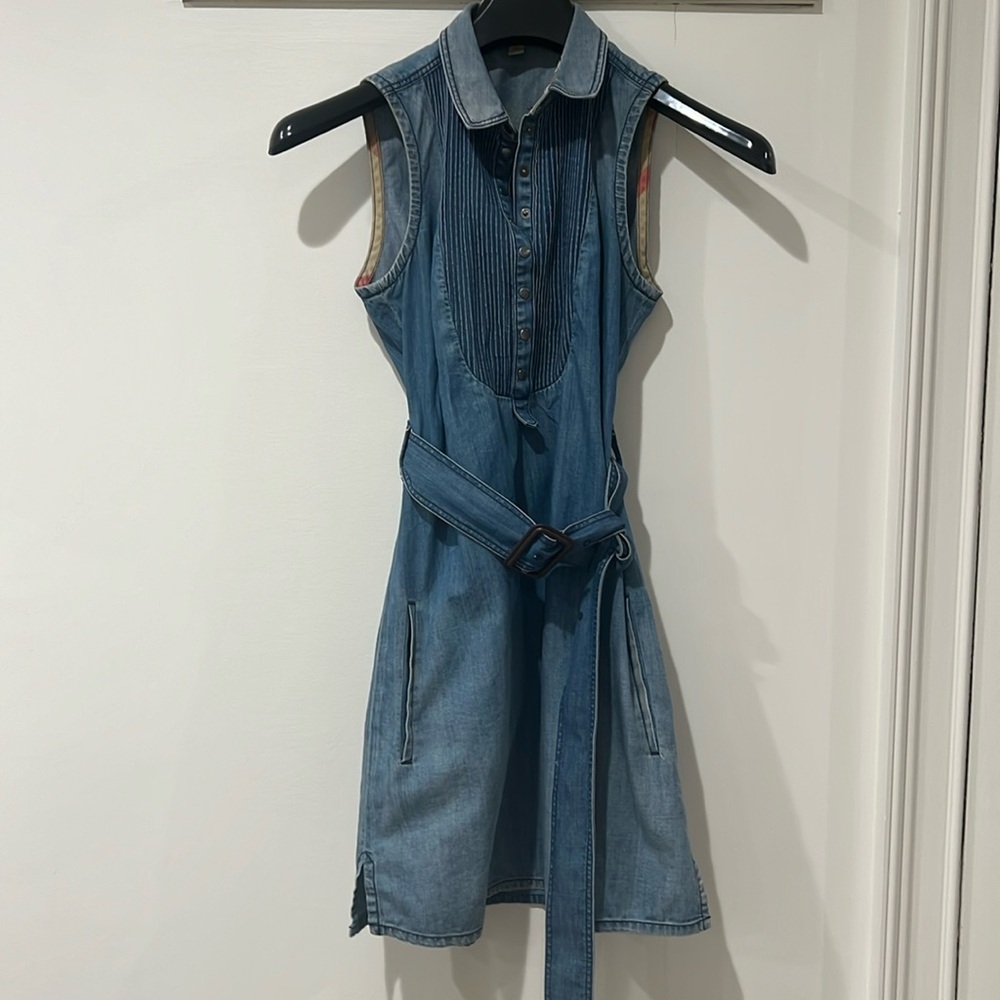 Burberry Brit Light Denim Mini Dress. 4